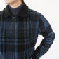90s Plaid Fleece Zip Top Made in USA