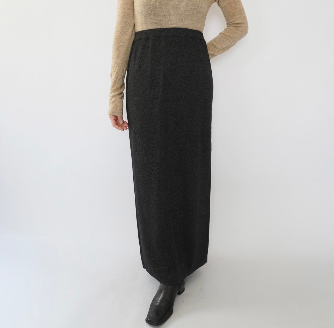 90s Gray Maxi Skirt
