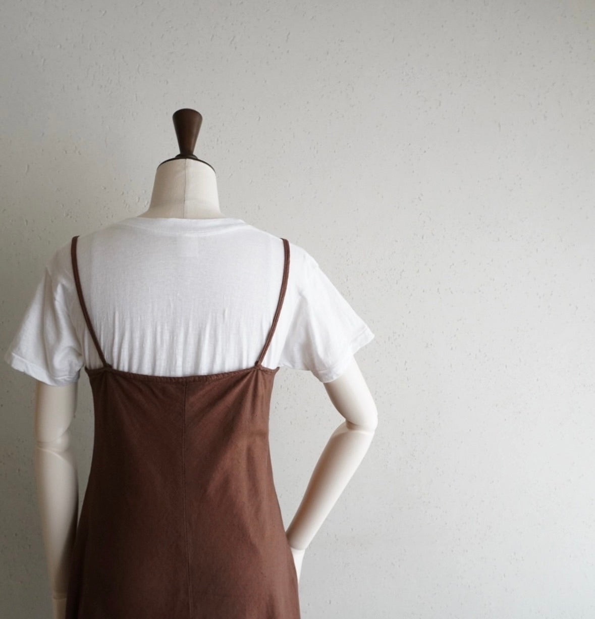 90s Brown Linen Dress Made in Italy