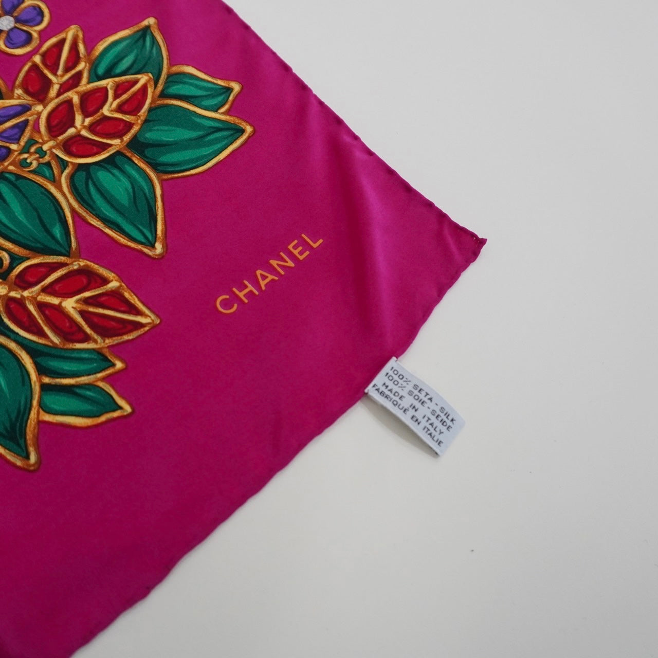 ”CHANEL” Silk Scarf Made in Italy