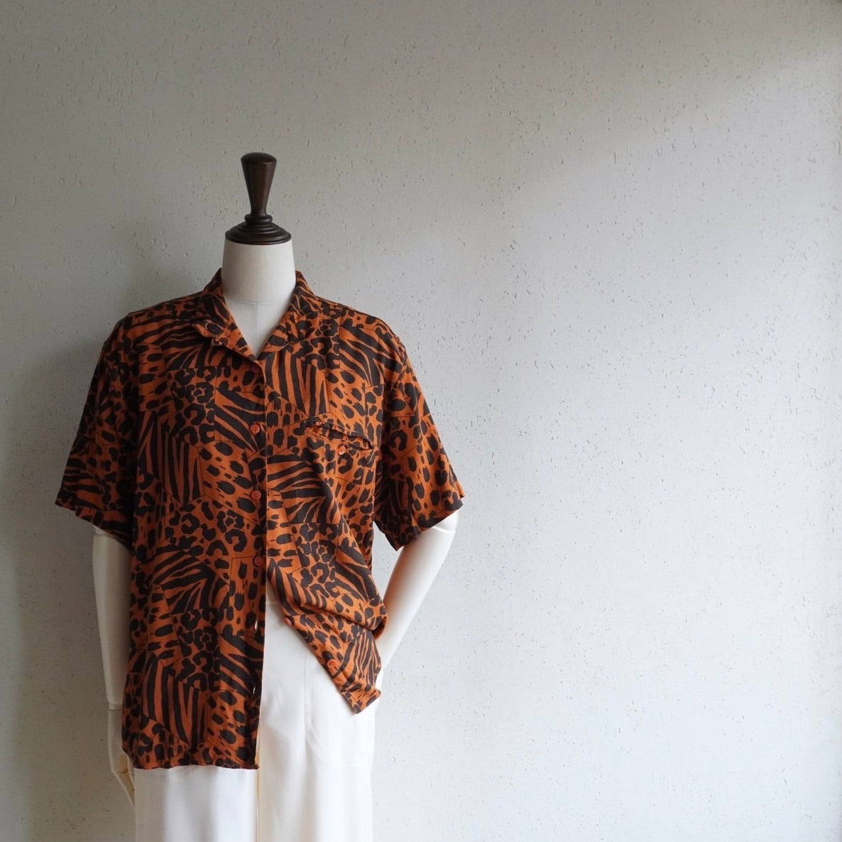 90s Printed Rayon Shirt