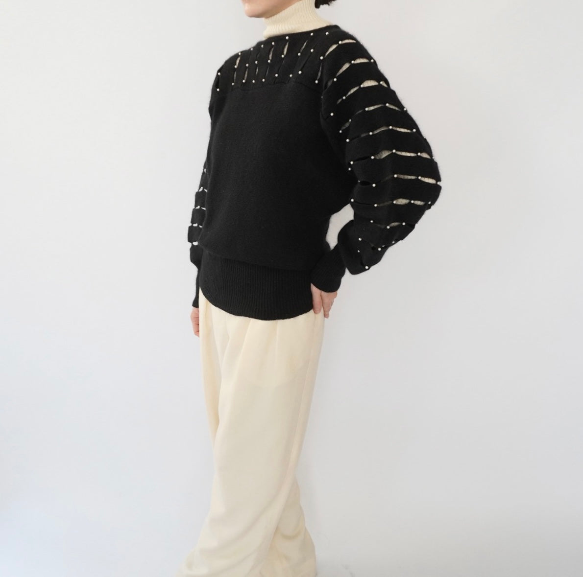 80s Design Knit Top