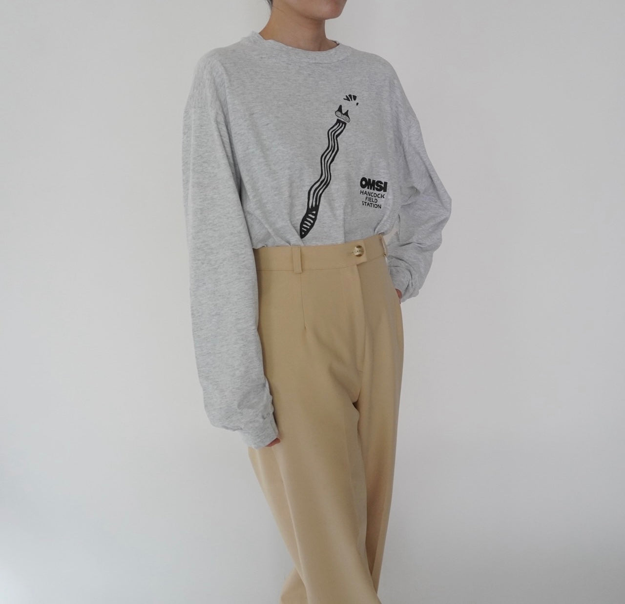 90s Printed Long Sleeves T-shirt Made in USA