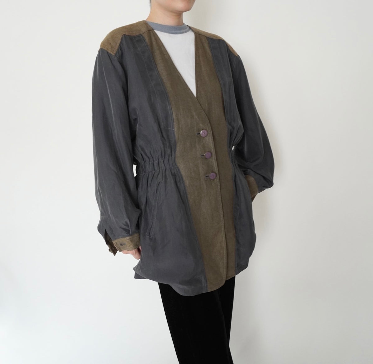 90s EURO Silk Linen Jacket