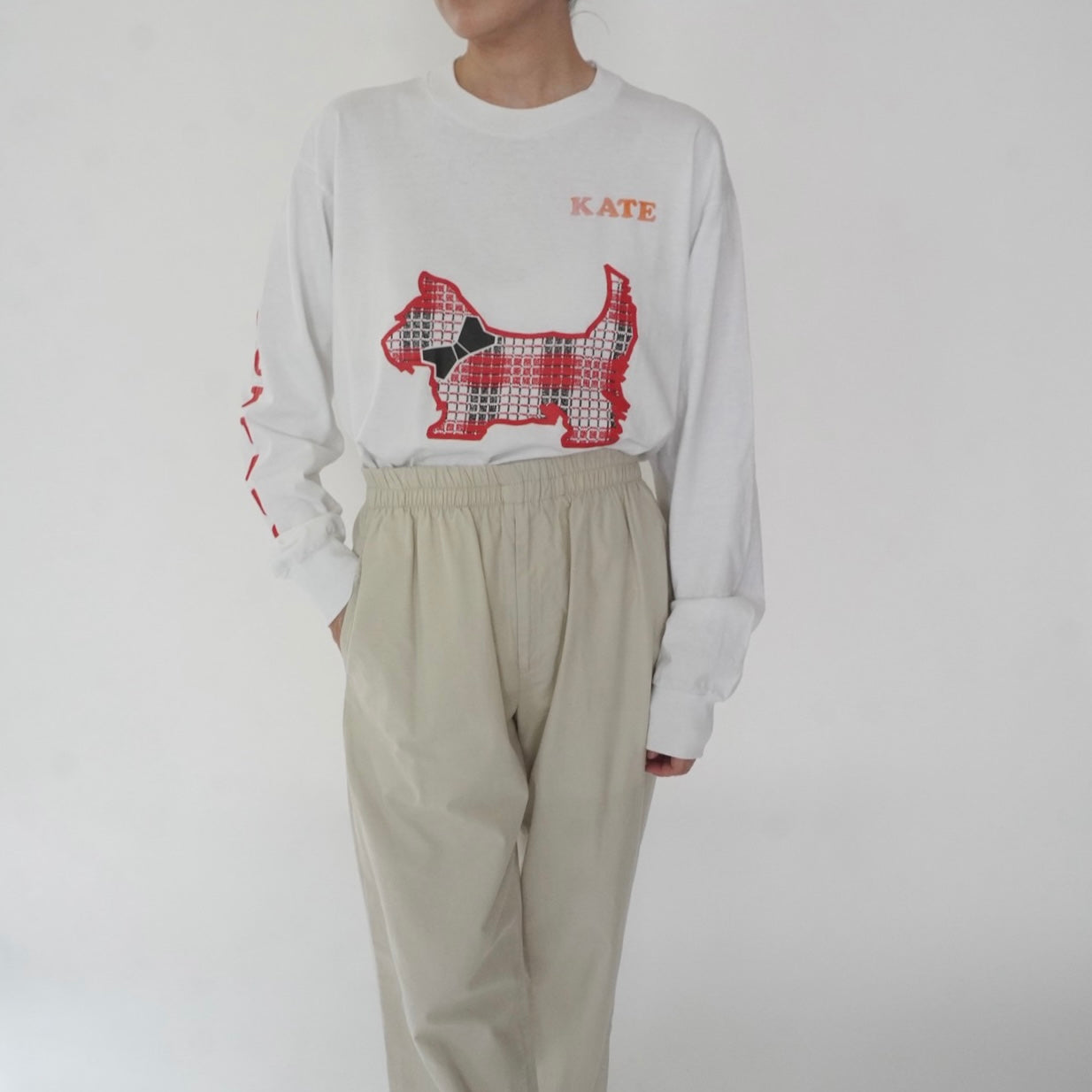 90s Printed Long T-shirt Made in USA