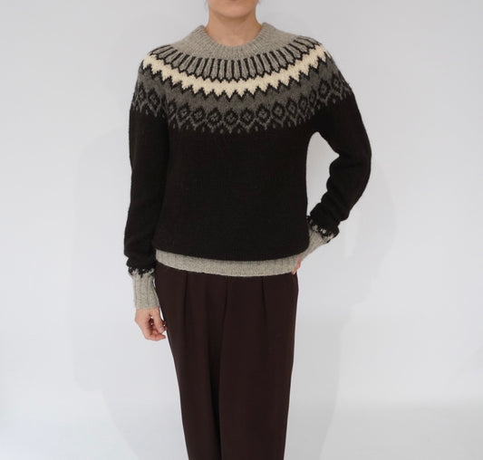 80s Hand Knitted in Peru Alpaca Wool Knit
