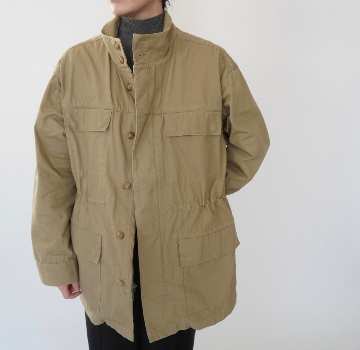 " LL Bean " Cotton  Military Jacket
