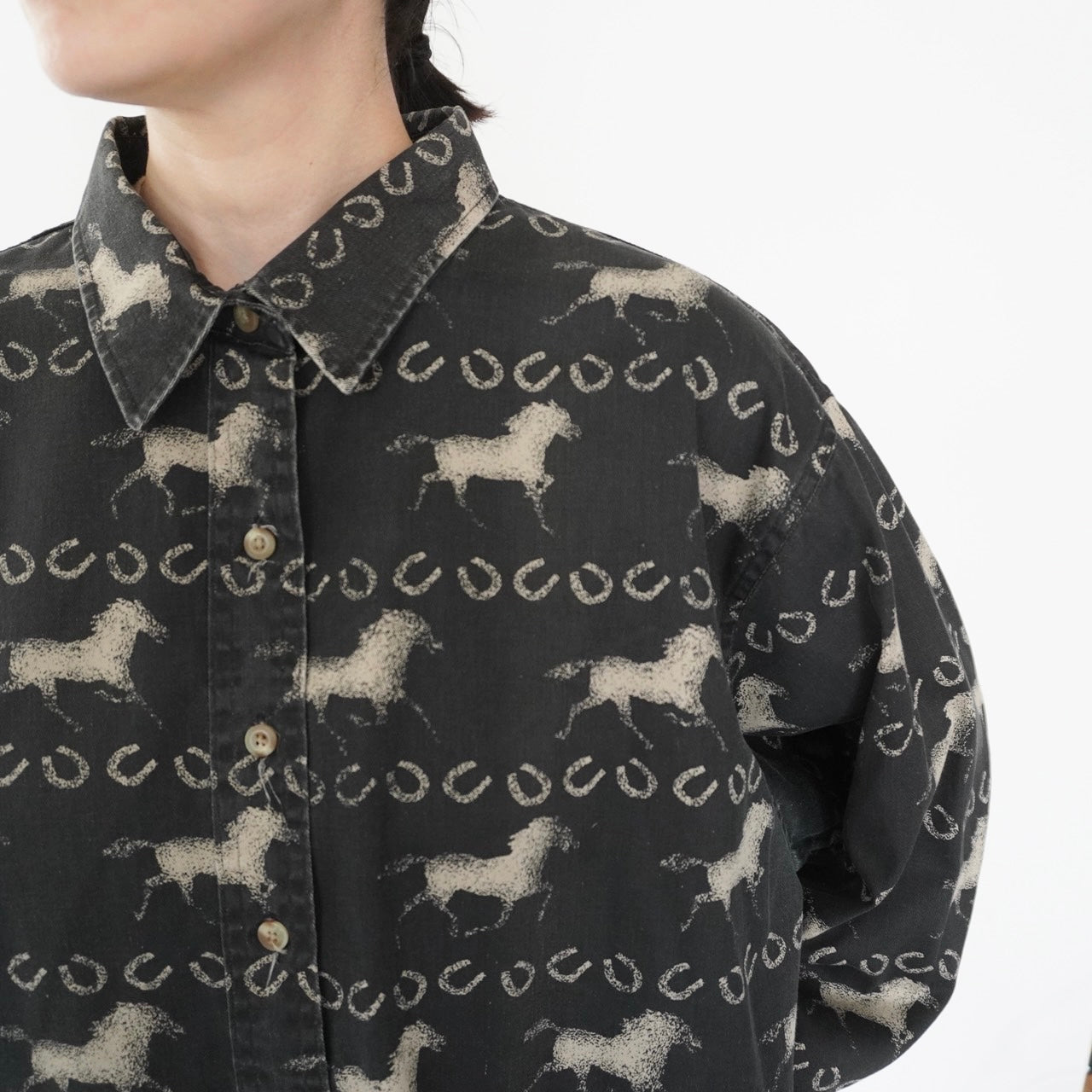 90s Horse Pattern Shirt
