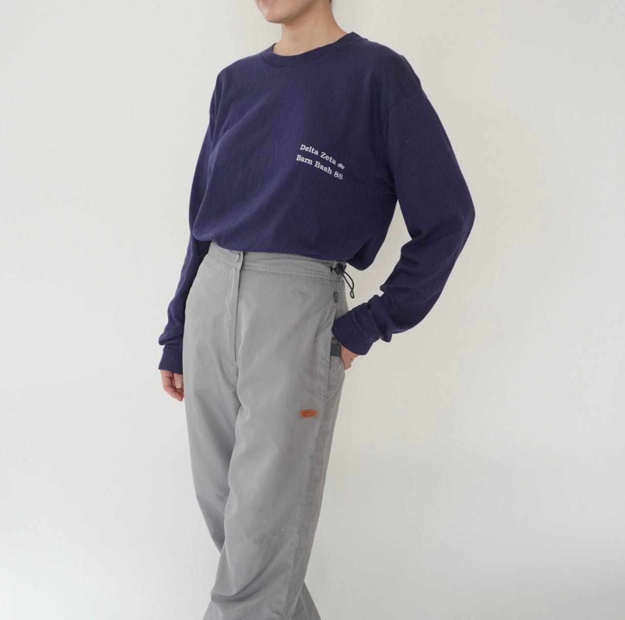 80s Printed Long T-shirt Made in USA