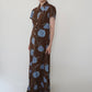 90s Printed Maxi Dress Made in USA