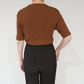 90s Zip Ribbed Top Made in USA