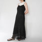 90s EURO Lace Design  Maxi Dress