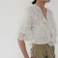 80s Lace Design Blouse