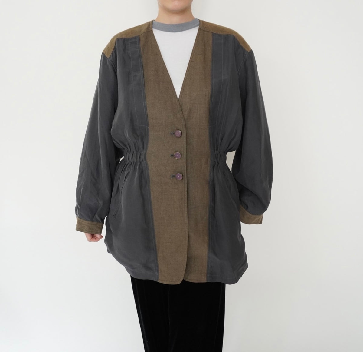 90s EURO Silk Linen Jacket