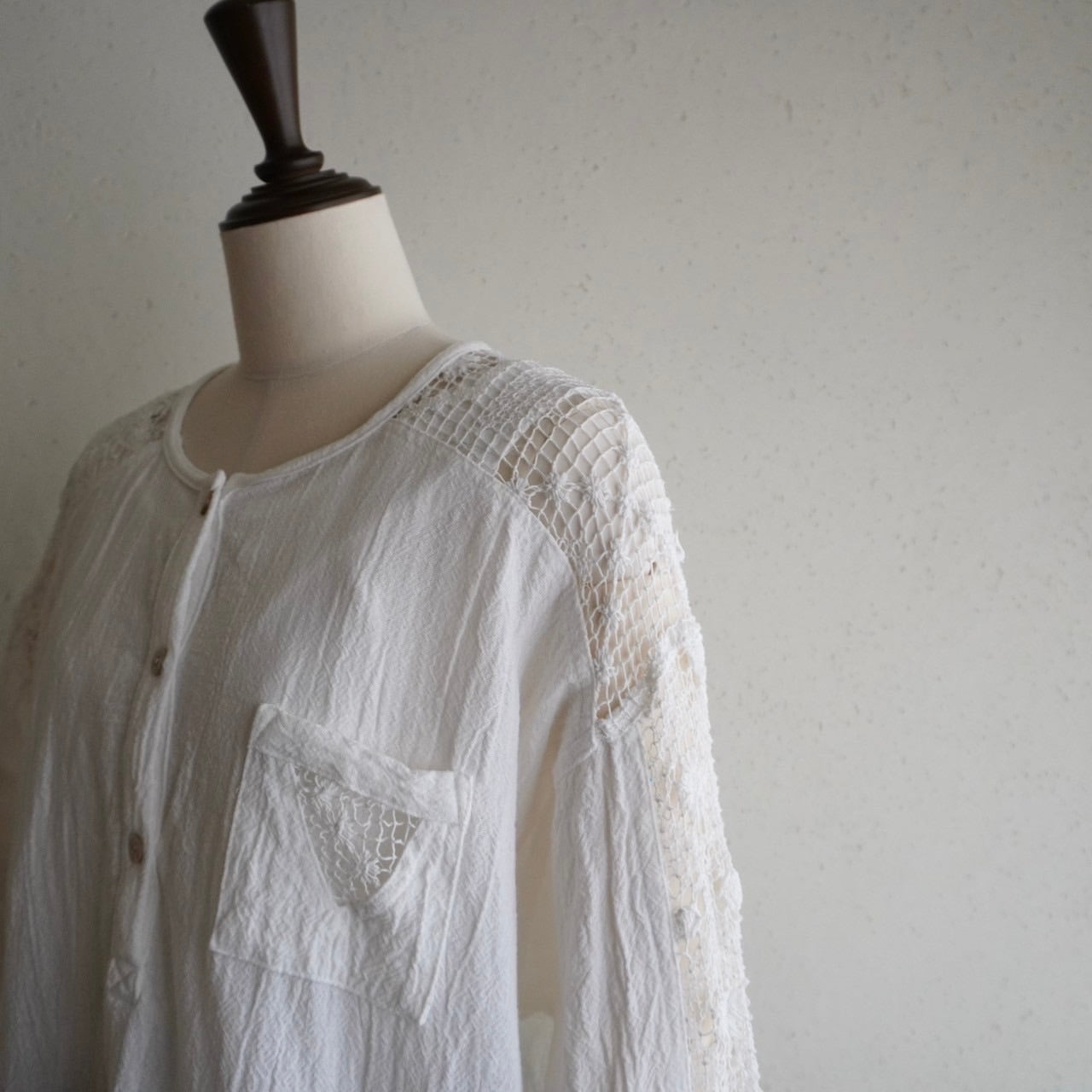 90s Cotton Lace Design Top Made in USA