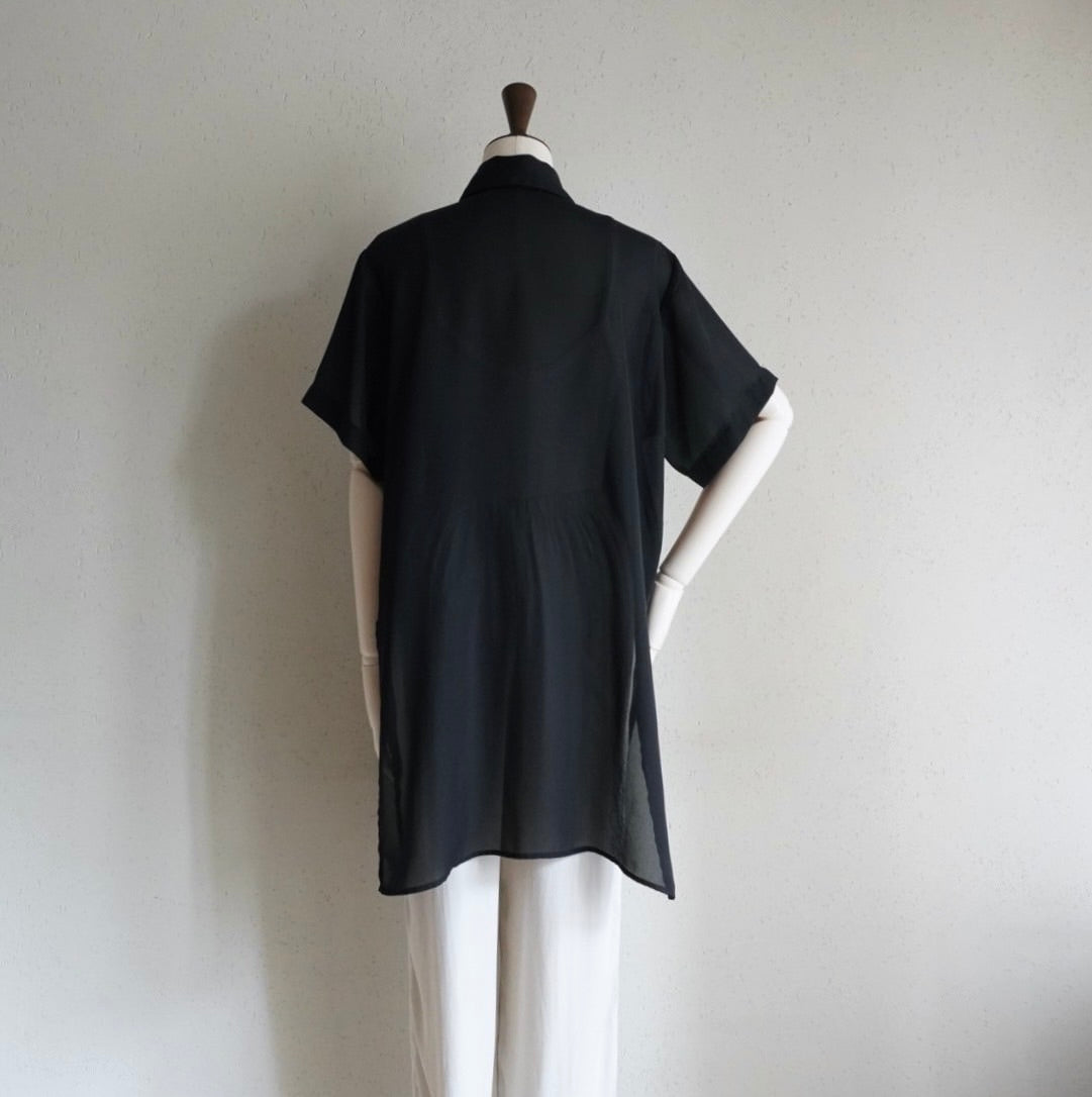 90s Black Sheer Shirt