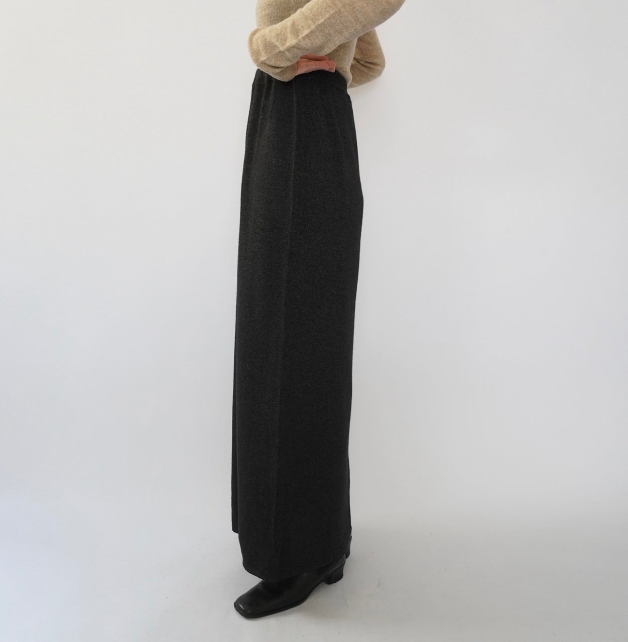 90s Gray Maxi Skirt