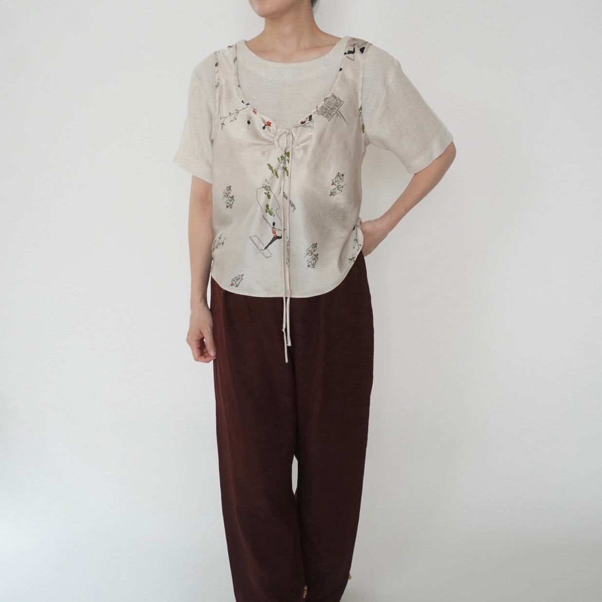 80s Printed Camisole Top