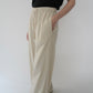 Ivory Linen Wide Pants