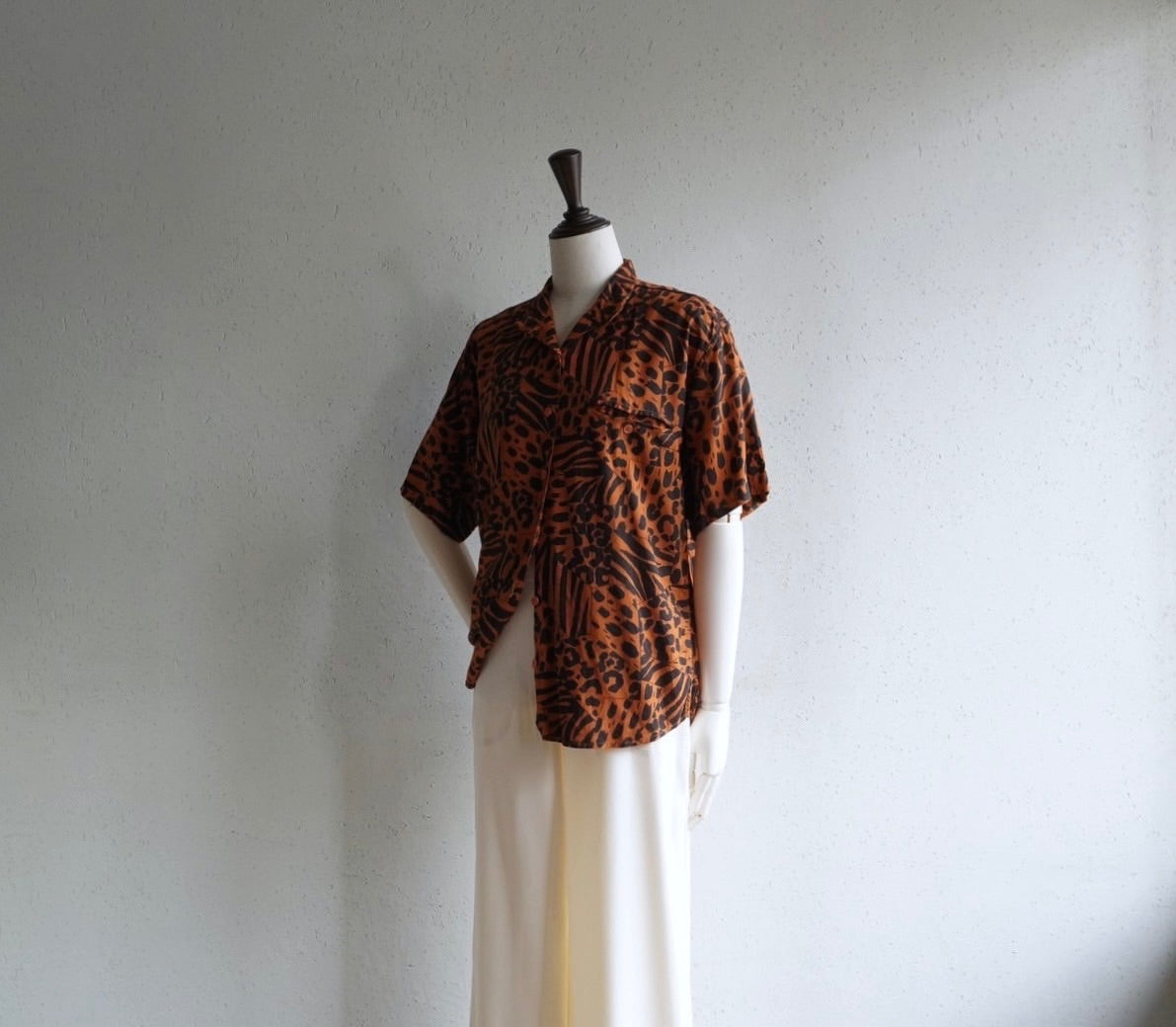 90s Printed Rayon Shirt