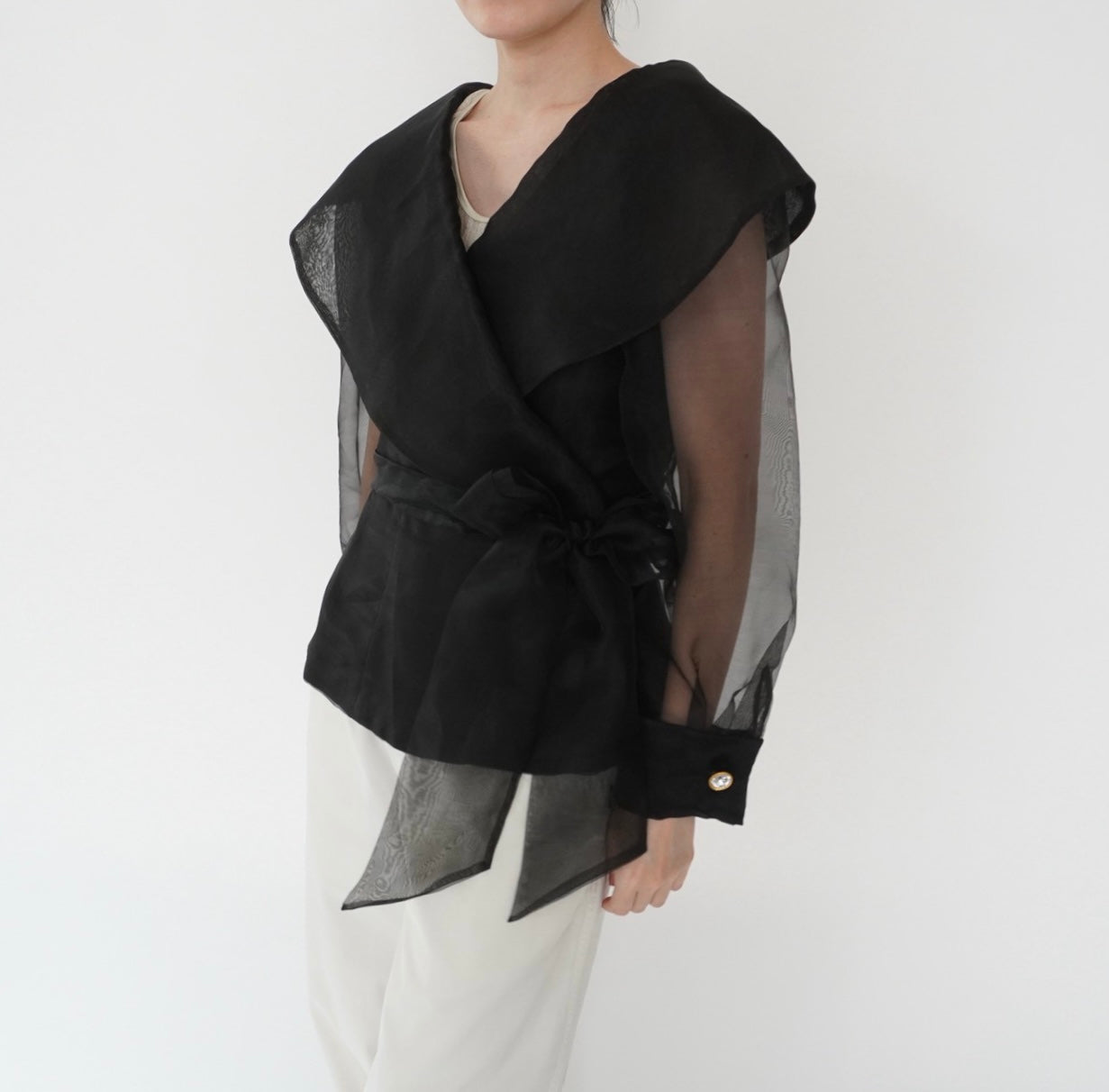 90s Sheer Design Blouse
