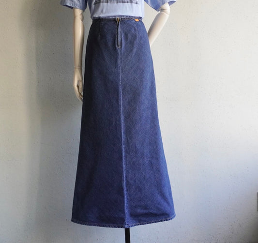 90s Denim Maxi Skirt Made in Italy