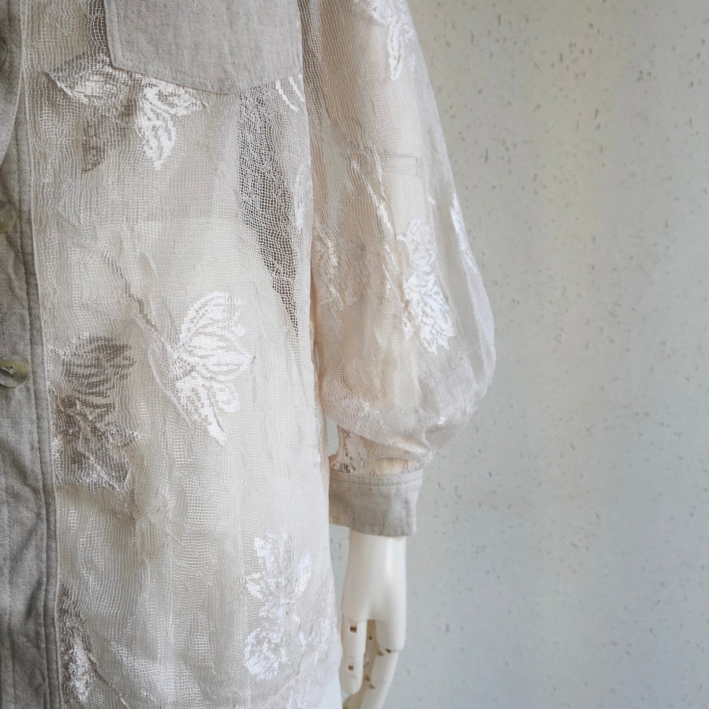 90s Lace Design Shirt Made in Canada