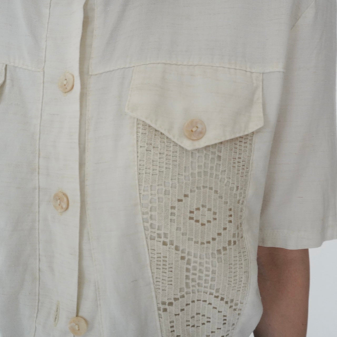 80s EURO Crochet Design Shirt