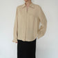 90s Beige Silk Shirt