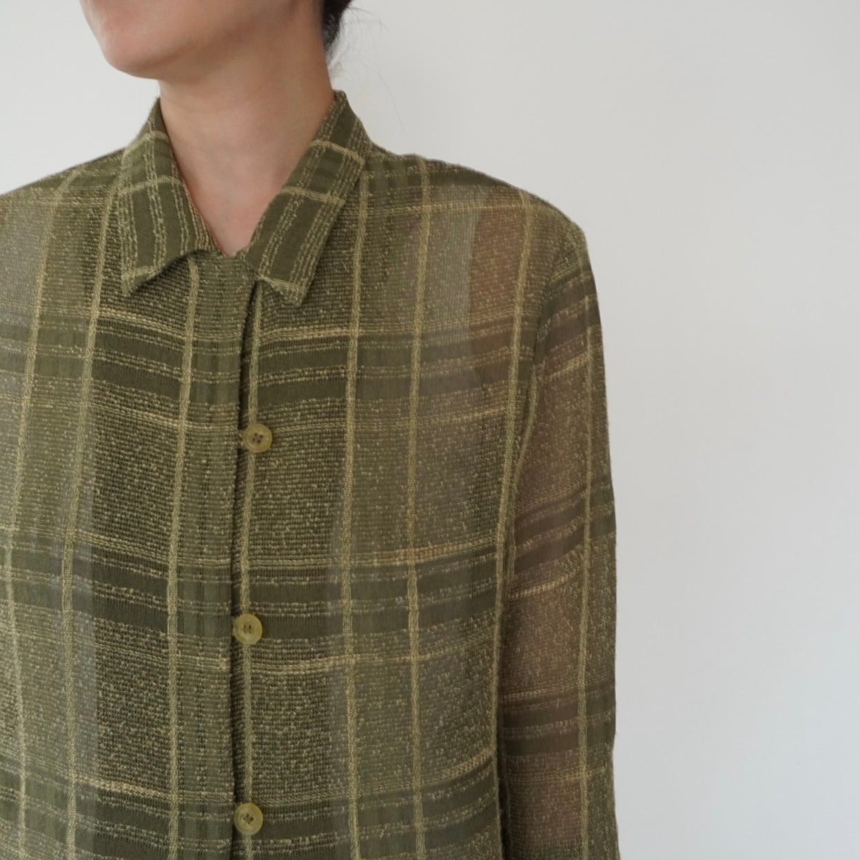 90s Plaid Long Shirt, Jacket