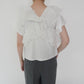 White Ruffle Top