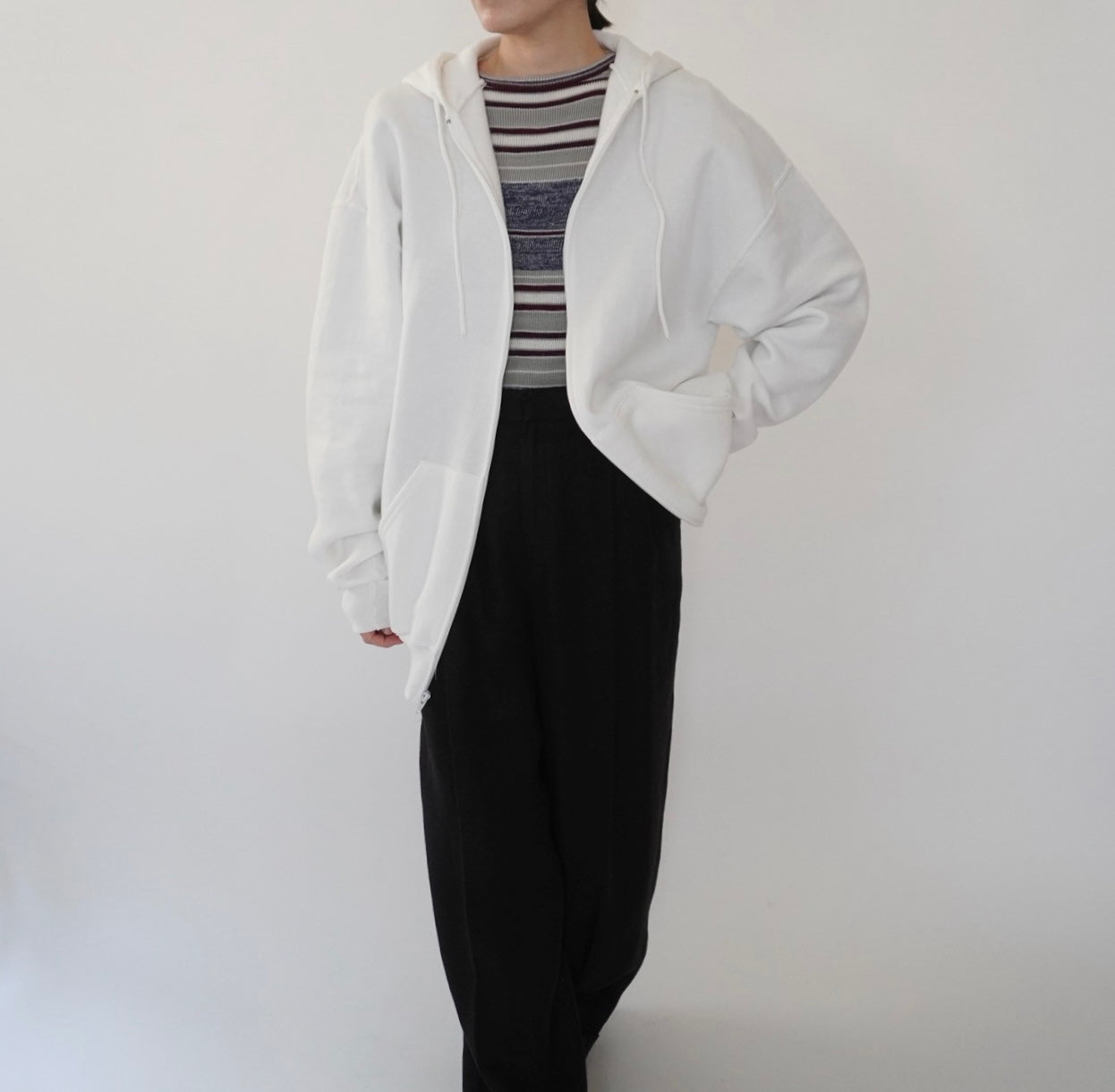 90s "Russell Athletic" Hooded Zip Sweater Made in USA