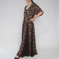 80s Floral Printed Rayon Dress