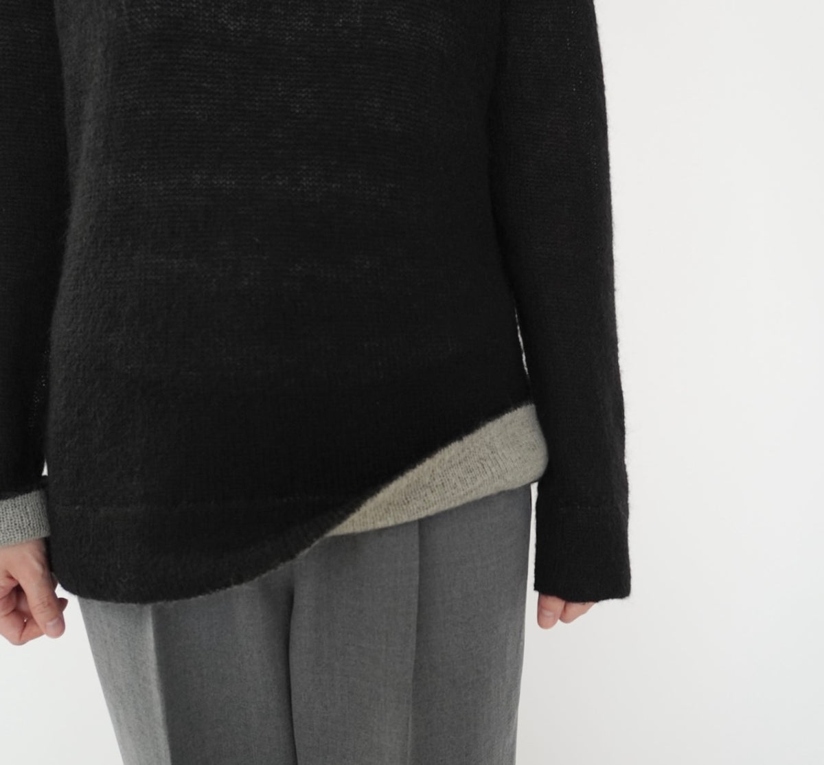 90s Black×Gray Knit