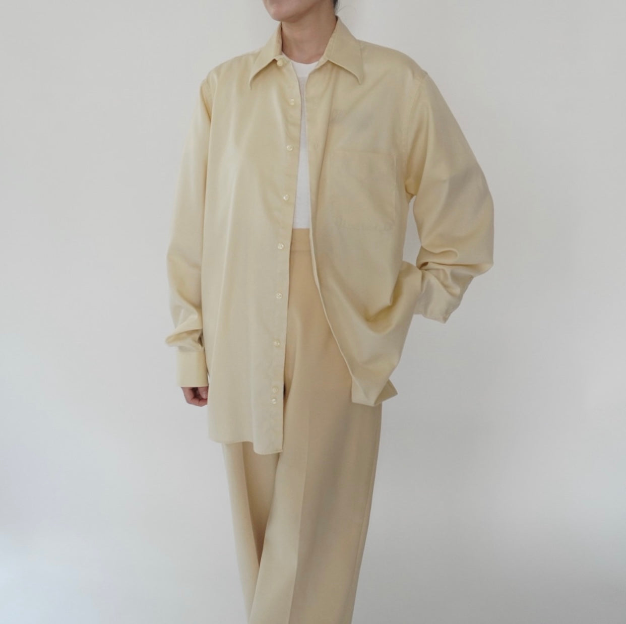 "Geoffrey Beene" Cream Shirt