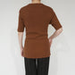 90s Zip Ribbed Top Made in USA