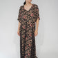 80s Floral Printed Rayon Dress