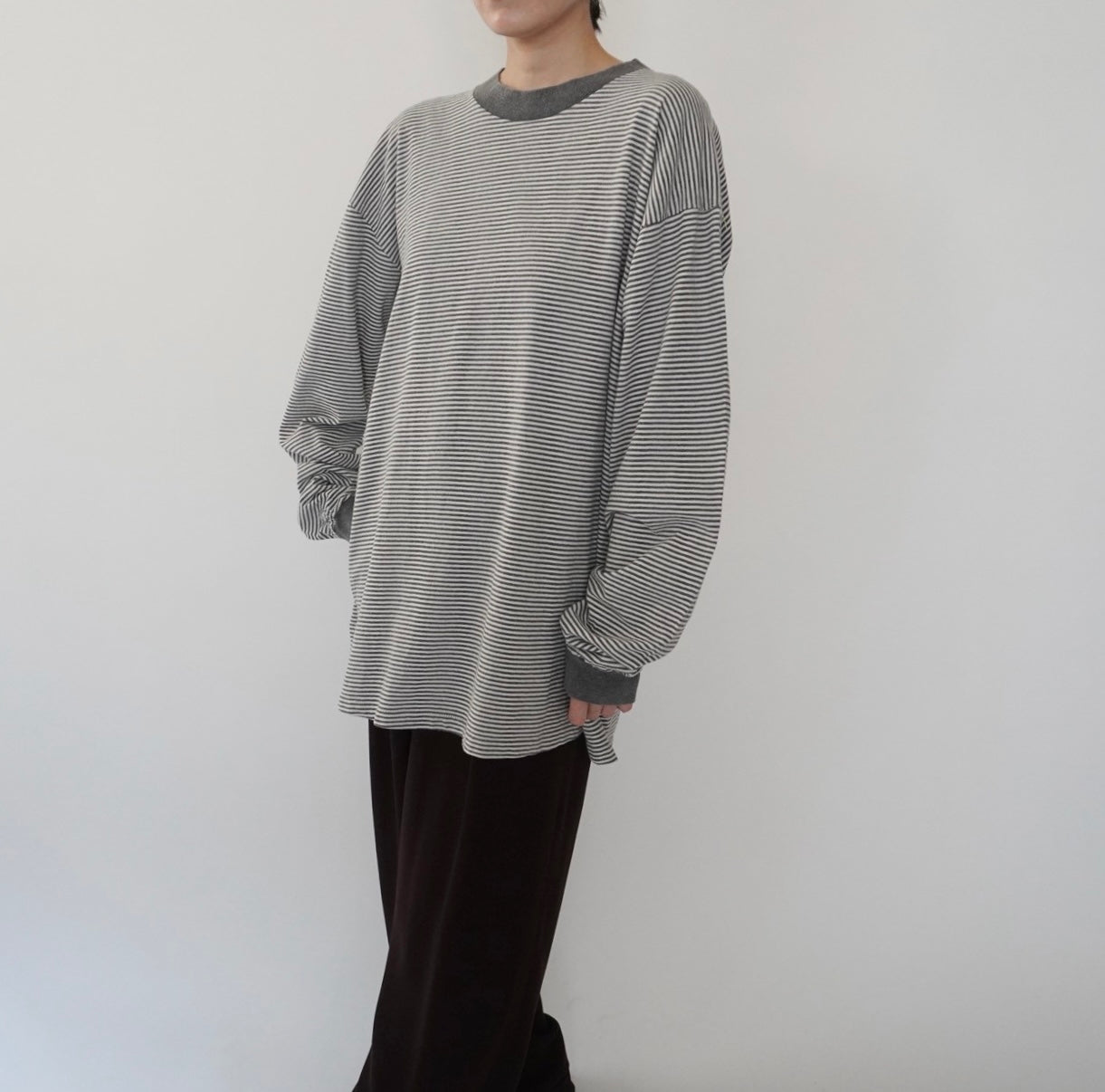 90s Striped Long Sleeves T-shirt Made in USA