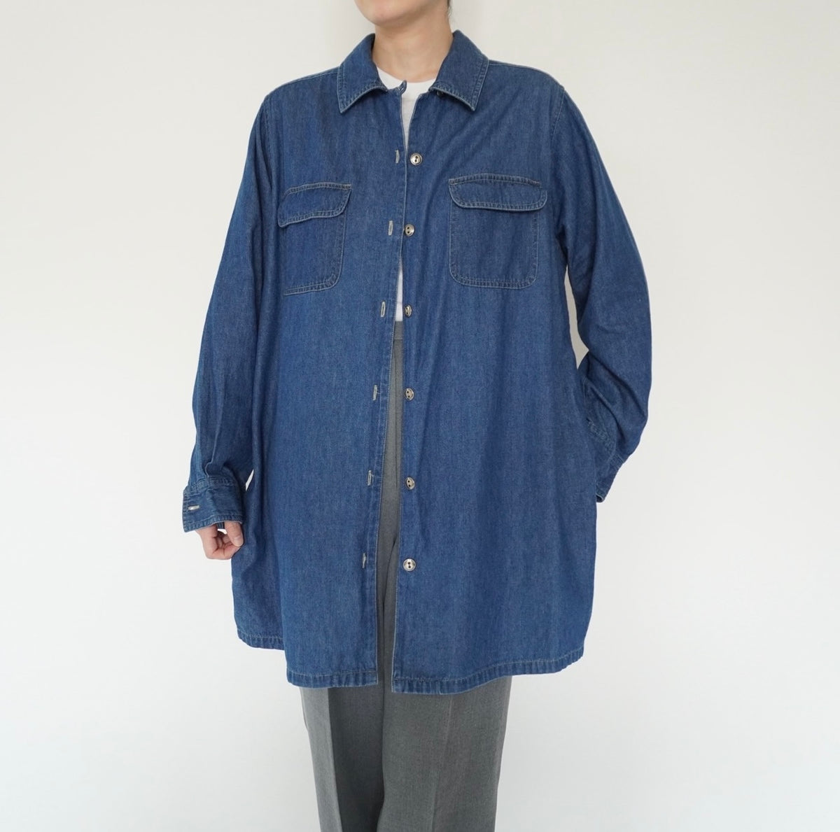 90s Denim Long Shirt