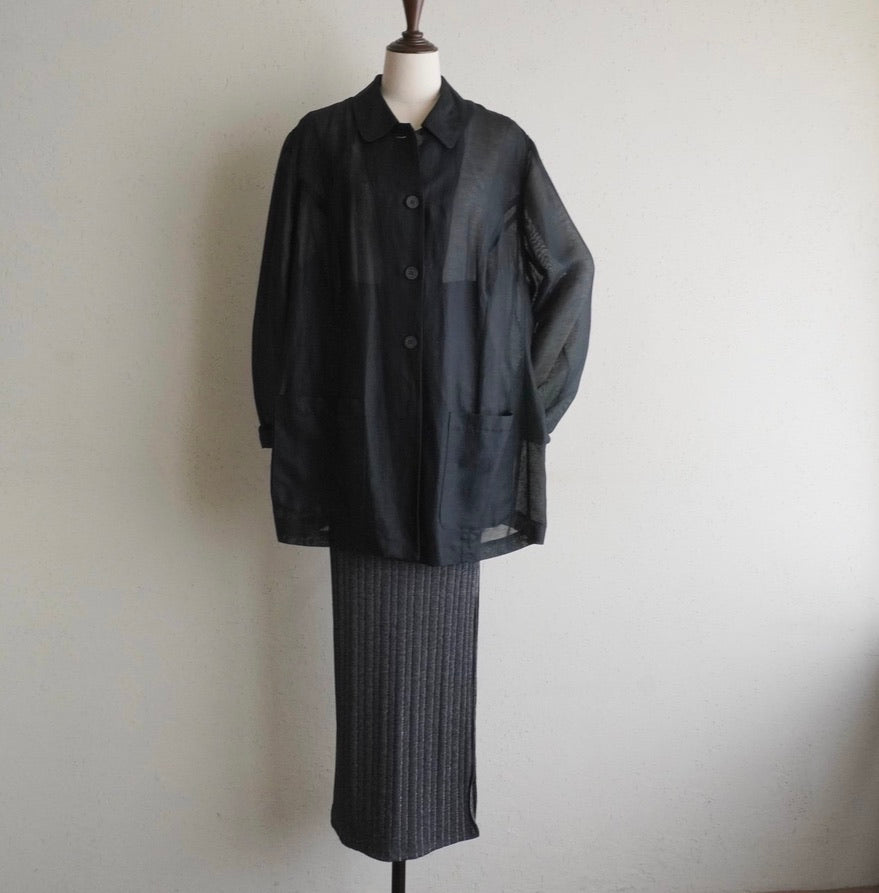 90s Linen Sheer Shirt,Jacket