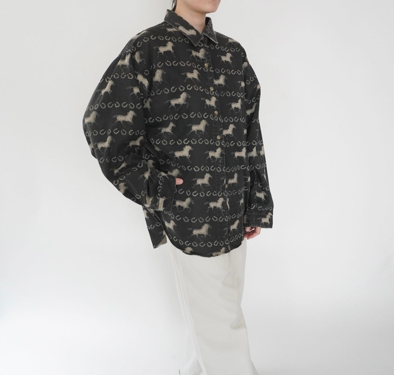 90s Horse Pattern Shirt