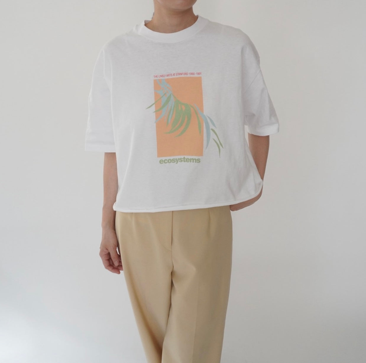 80s Printed Cut Off T-shirt Made in USA