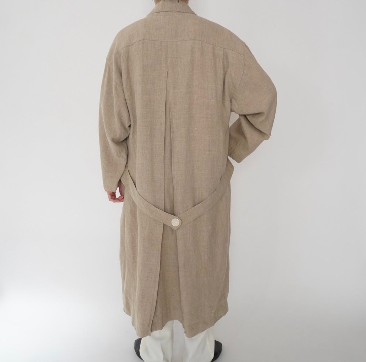 80s Linen Design Coat Made in USA