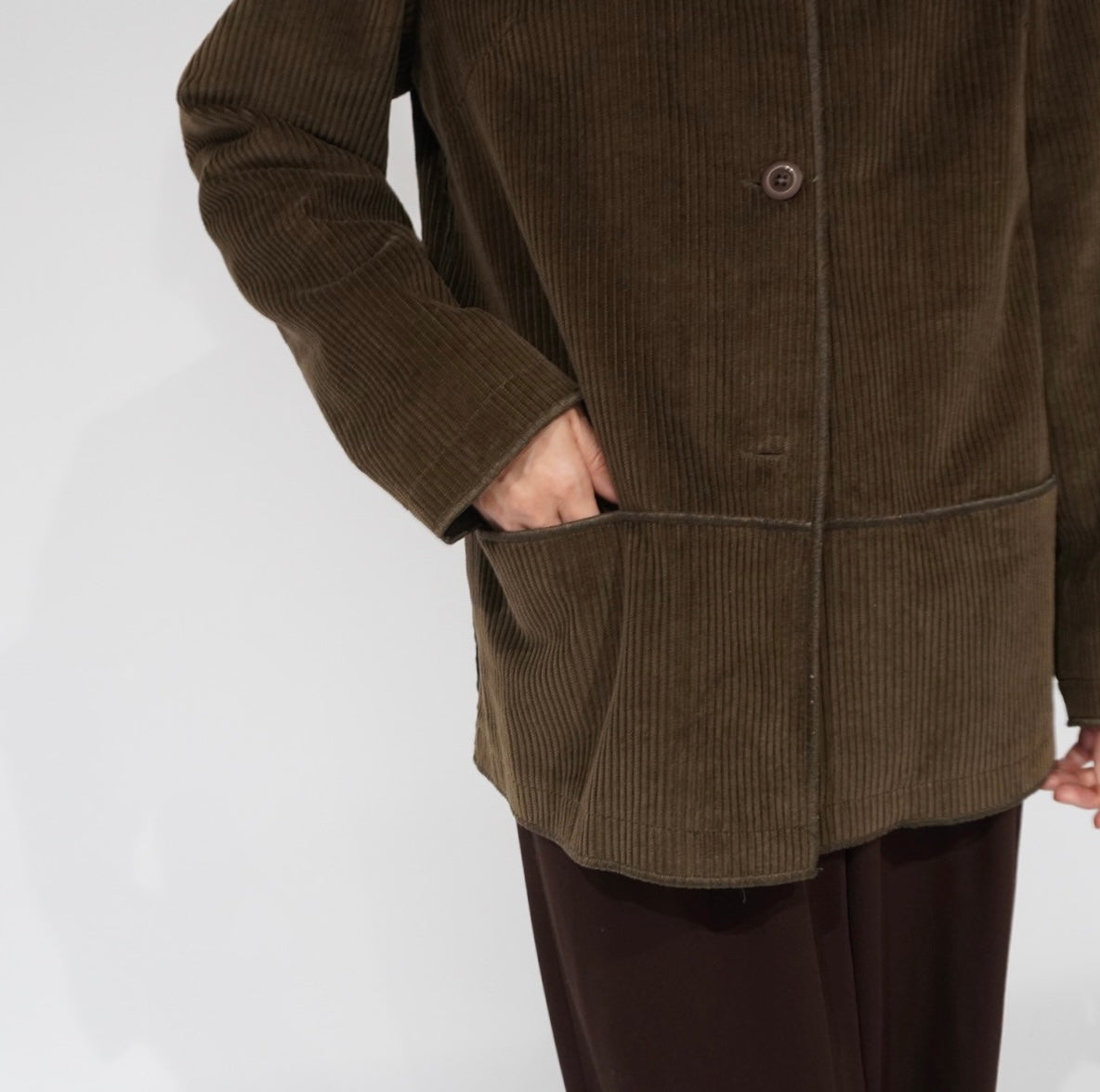 90s "harve benard" Corduroy Shirt Jacket