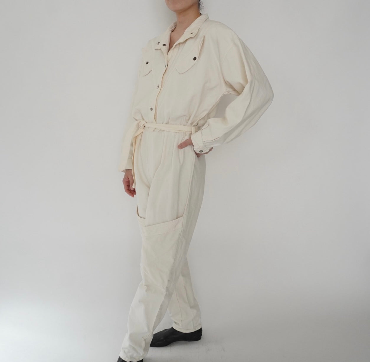 80s EURO Design Ivory Jumpsuit