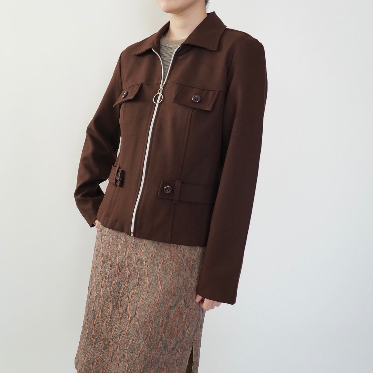 90s Brown Light Jacket Made in USA