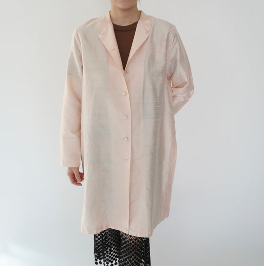 90s Raw Silk Shirt Jacket Made in USA