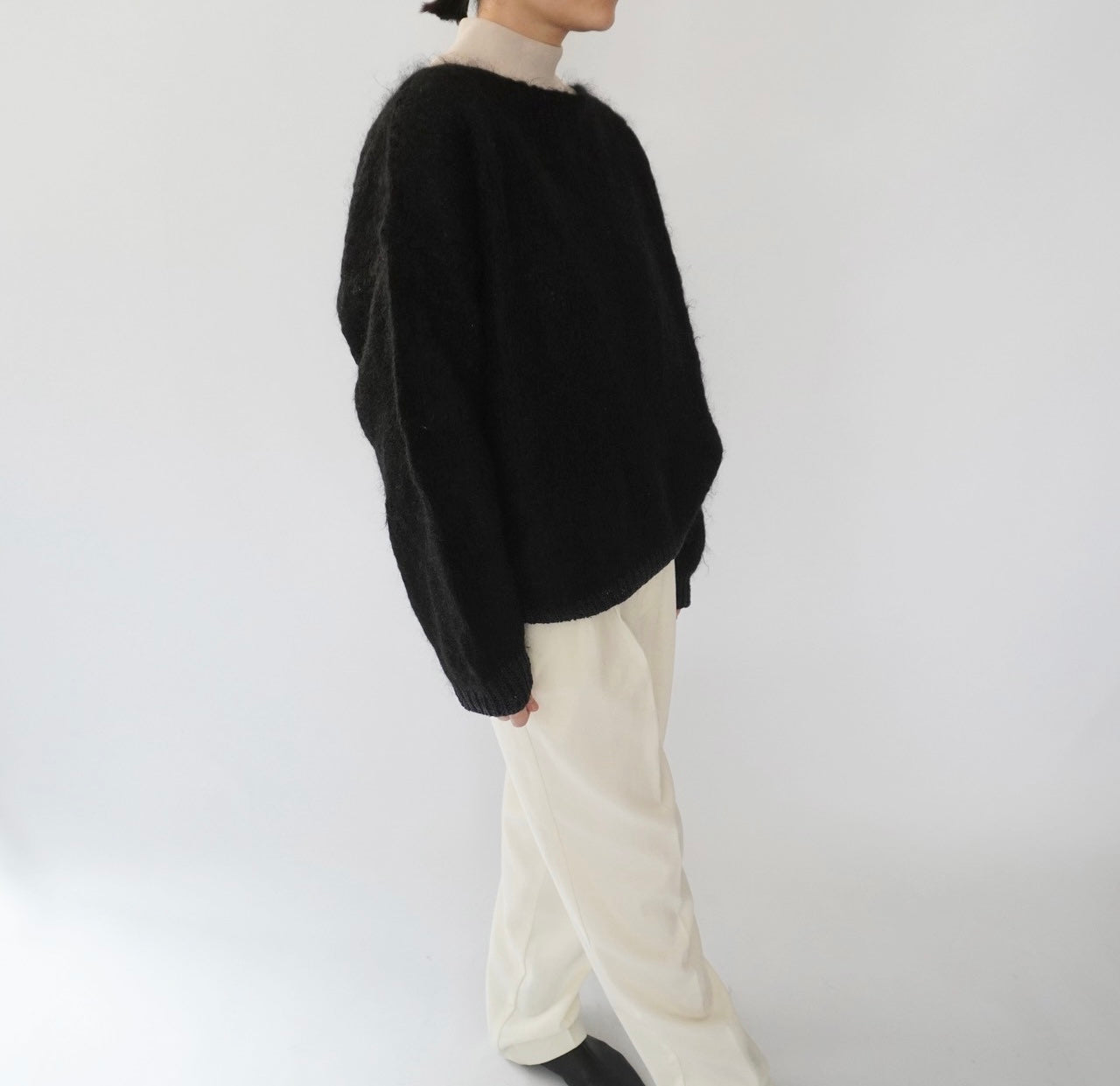 80s Black Mohair Knit