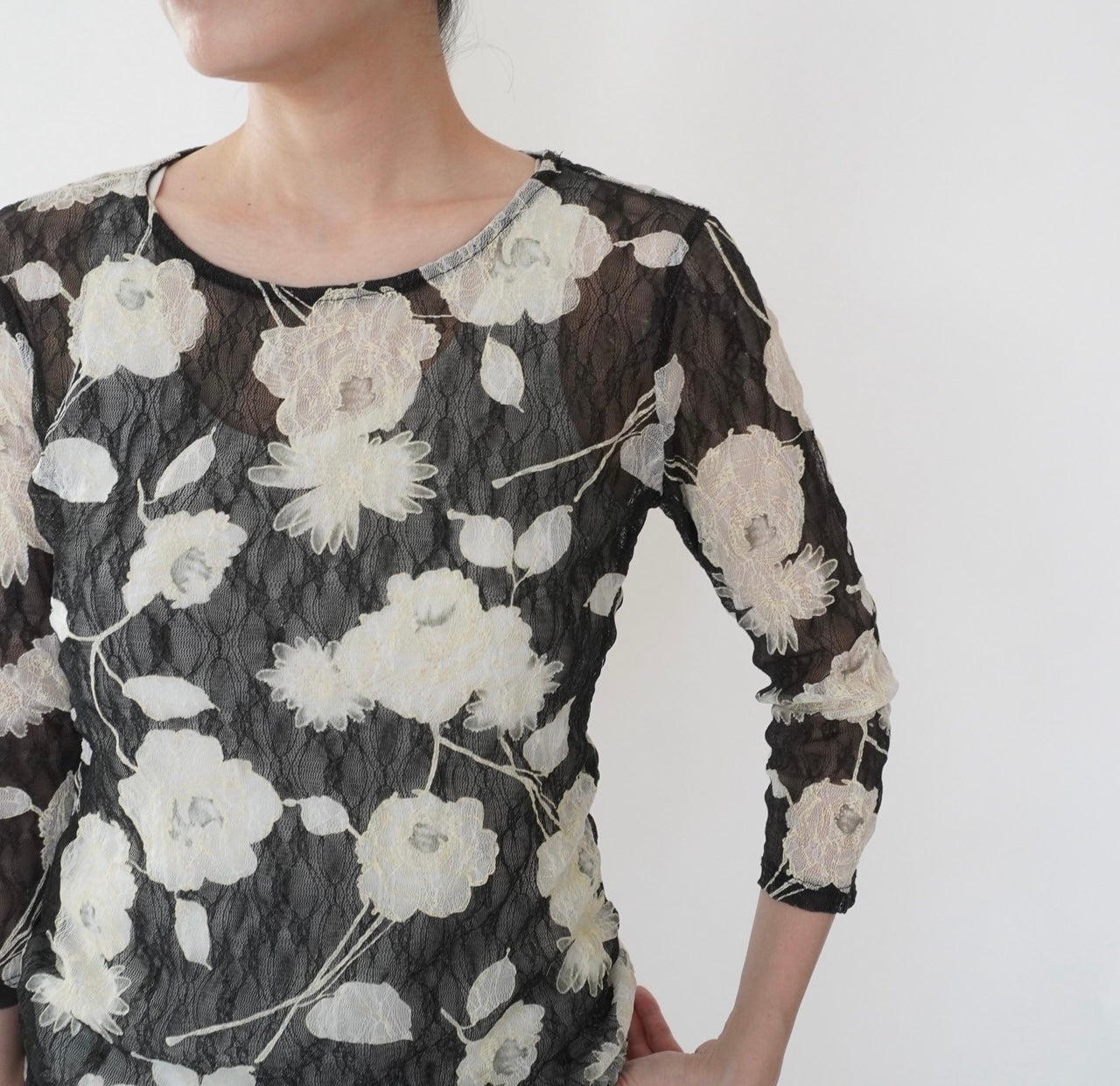 90s Design Sheer Top