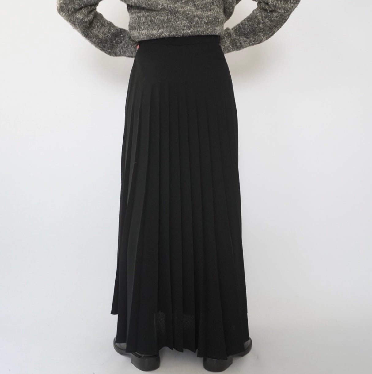 90s Maxi Pleats Skirt Made in USA